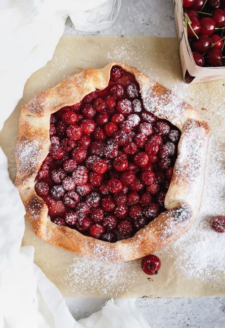Cherry Galette with Almond Sour Cream Crust